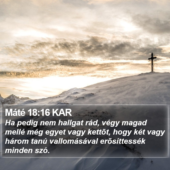 Máté 18:16 KAR Bible Study