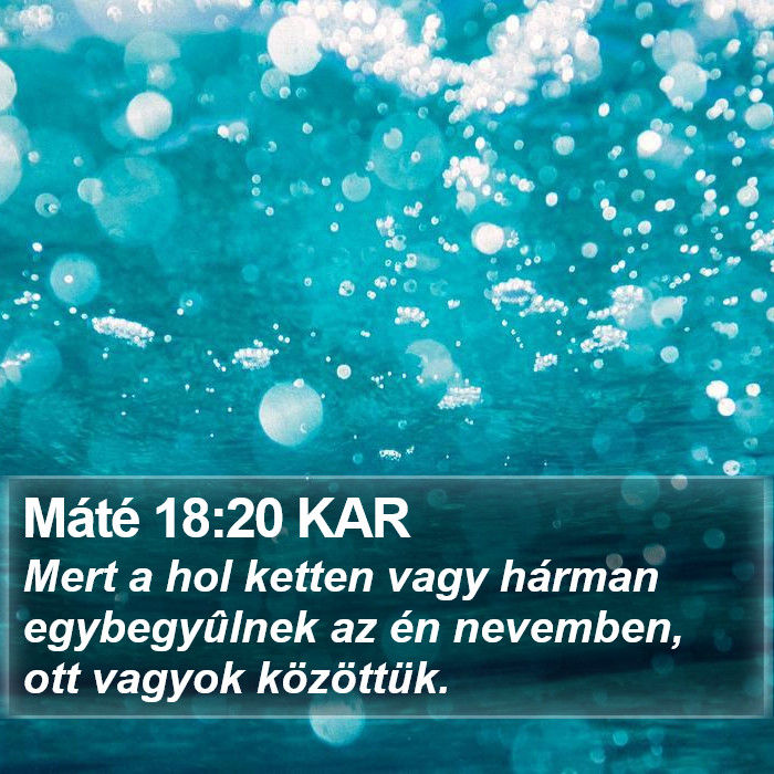 Máté 18:20 KAR Bible Study