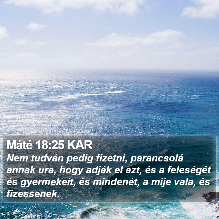 Máté 18:25 KAR Bible Study