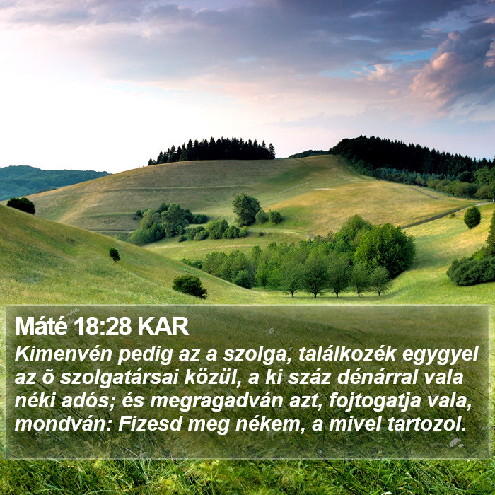 Máté 18:28 KAR Bible Study