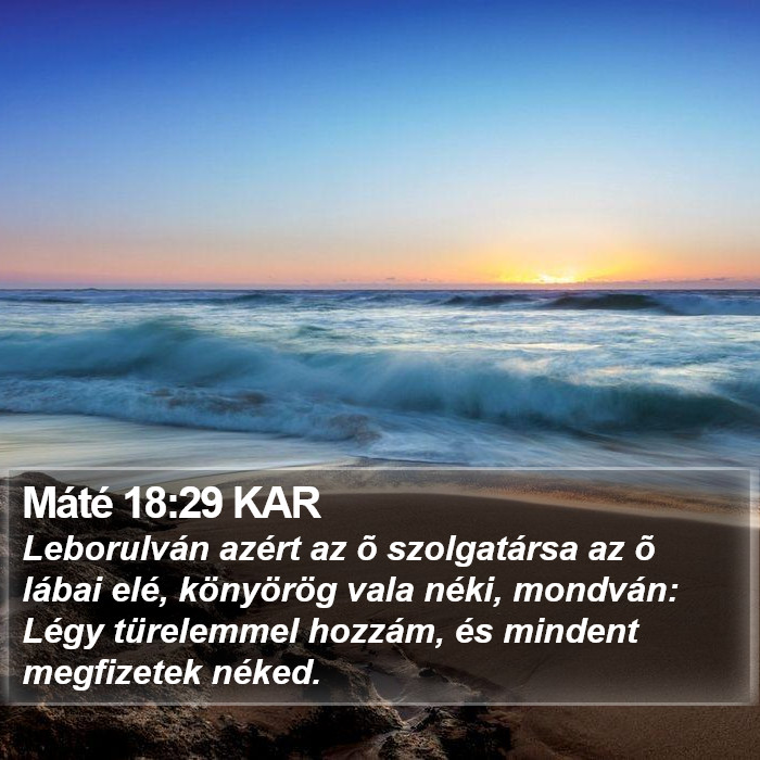 Máté 18:29 KAR Bible Study