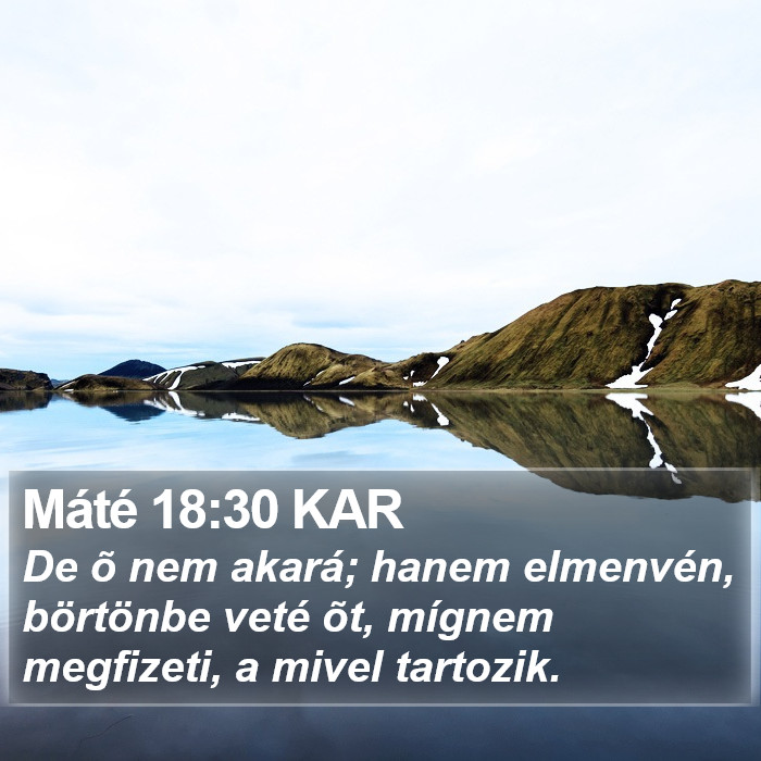 Máté 18:30 KAR Bible Study