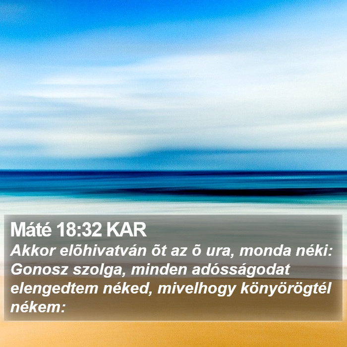 Máté 18:32 KAR Bible Study