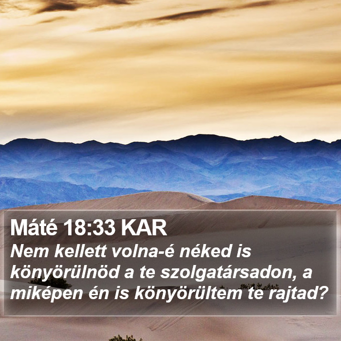 Máté 18:33 KAR Bible Study