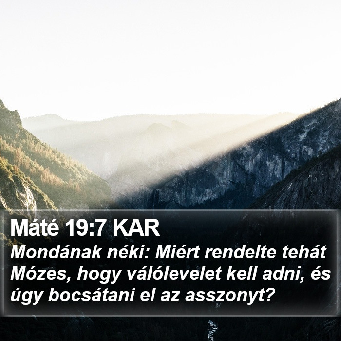 Máté 19:7 KAR Bible Study