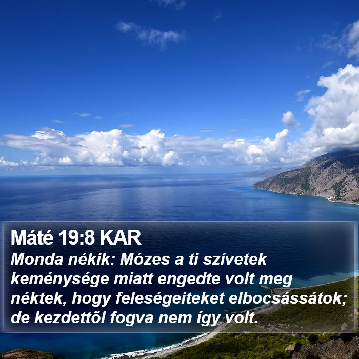 Máté 19:8 KAR Bible Study