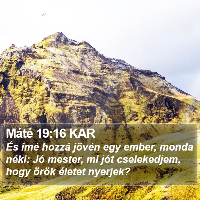 Máté 19:16 KAR Bible Study