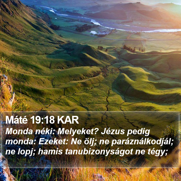 Máté 19:18 KAR Bible Study