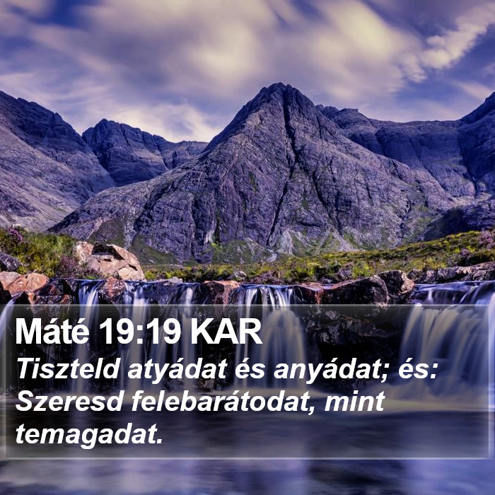 Máté 19:19 KAR Bible Study