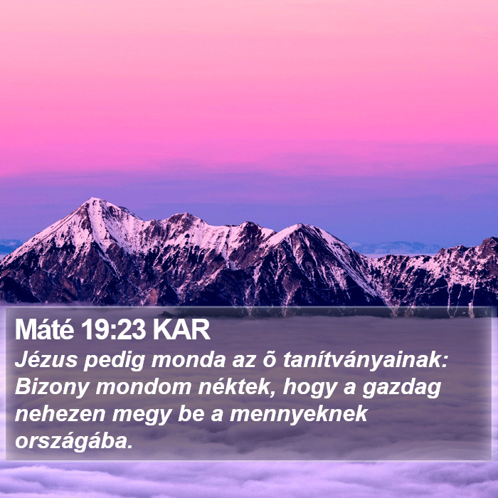 Máté 19:23 KAR Bible Study