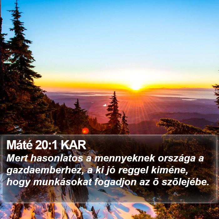 Máté 20:1 KAR Bible Study