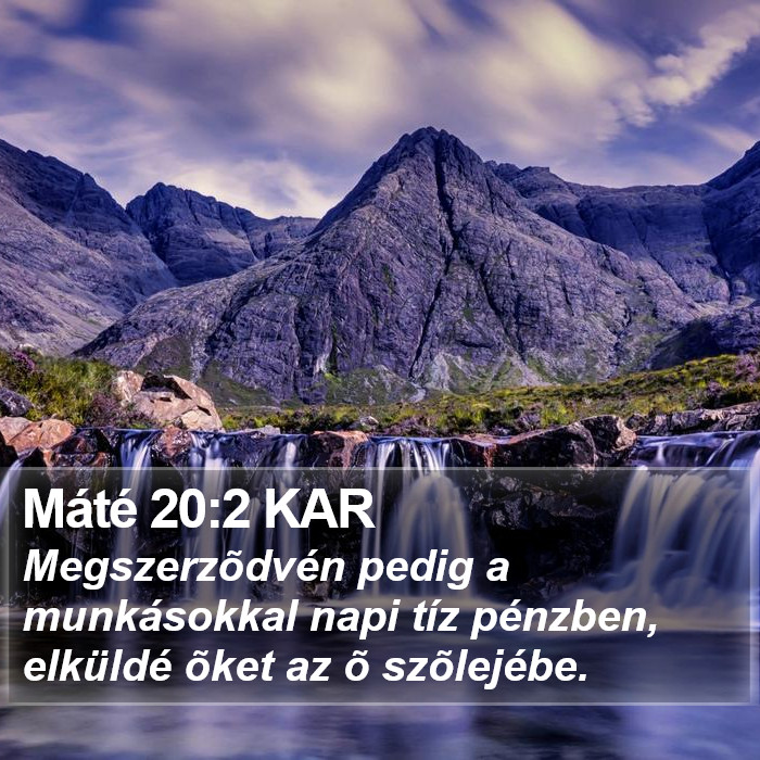 Máté 20:2 KAR Bible Study