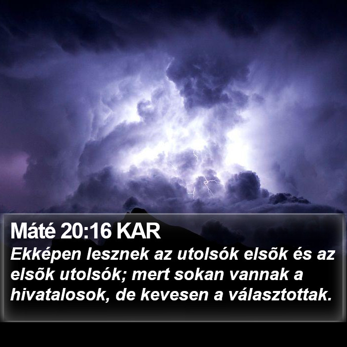 Máté 20:16 KAR Bible Study