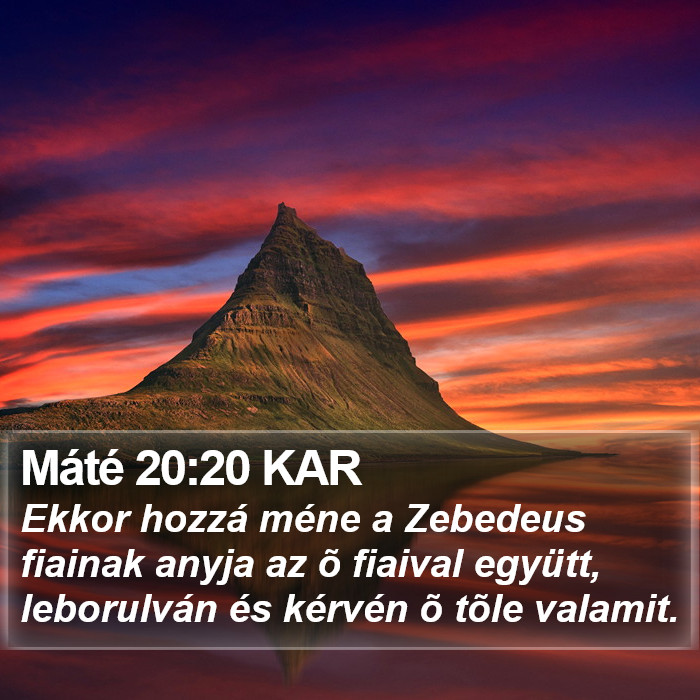 Máté 20:20 KAR Bible Study