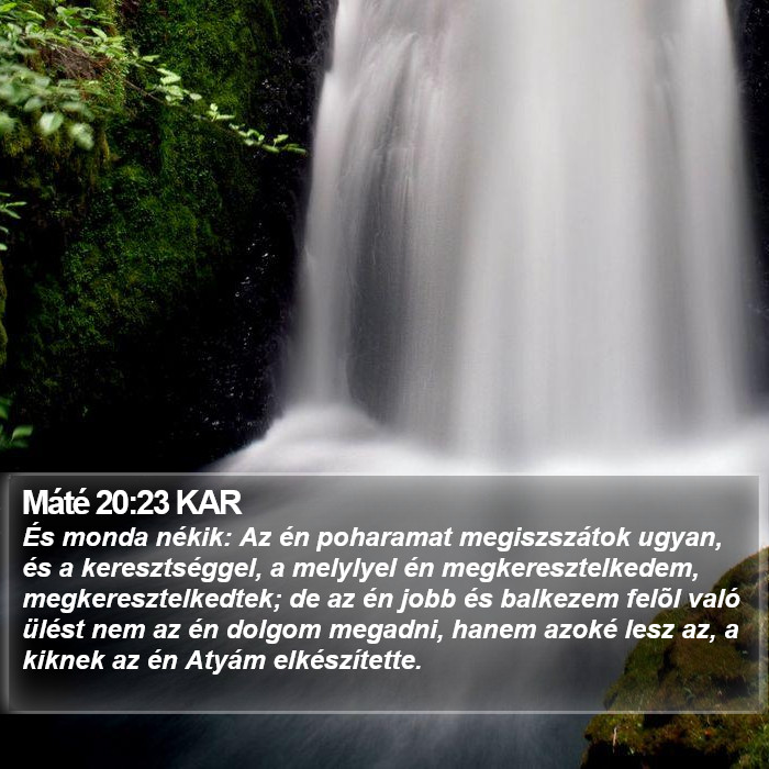 Máté 20:23 KAR Bible Study