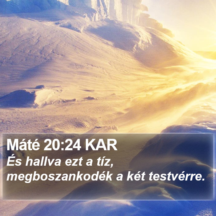 Máté 20:24 KAR Bible Study