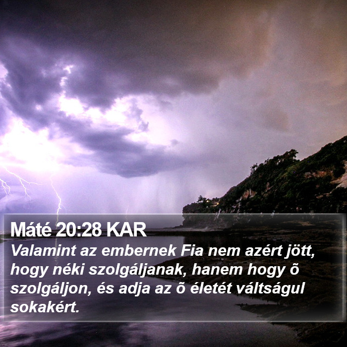 Máté 20:28 KAR Bible Study