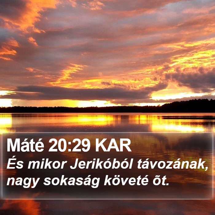 Máté 20:29 KAR Bible Study