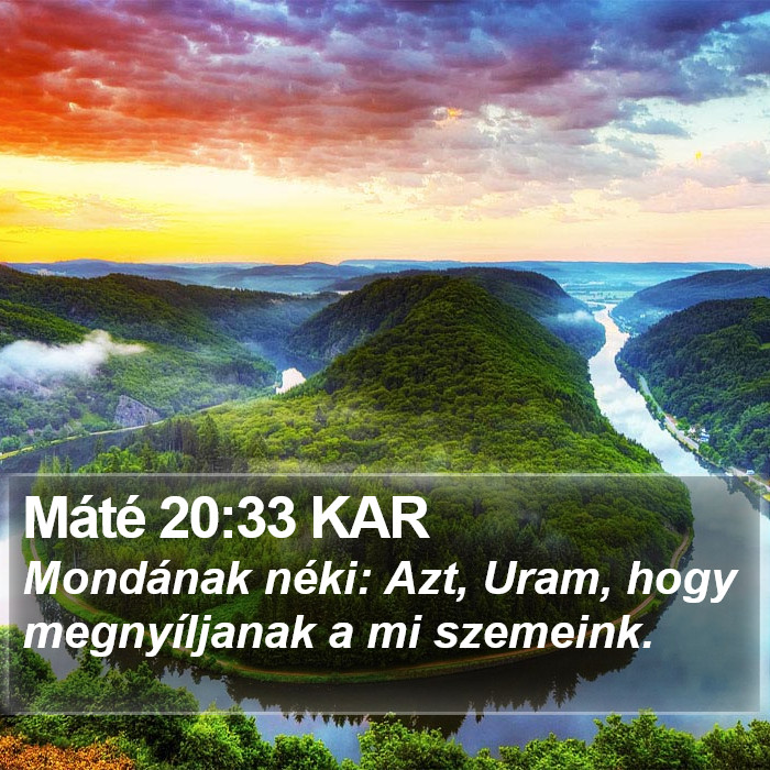 Máté 20:33 KAR Bible Study