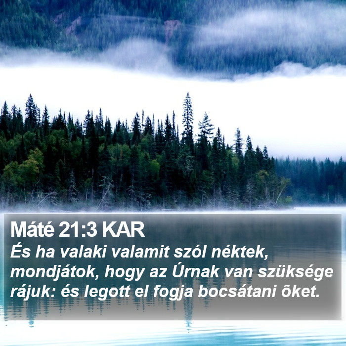 Máté 21:3 KAR Bible Study