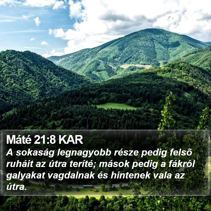 Máté 21:8 KAR Bible Study