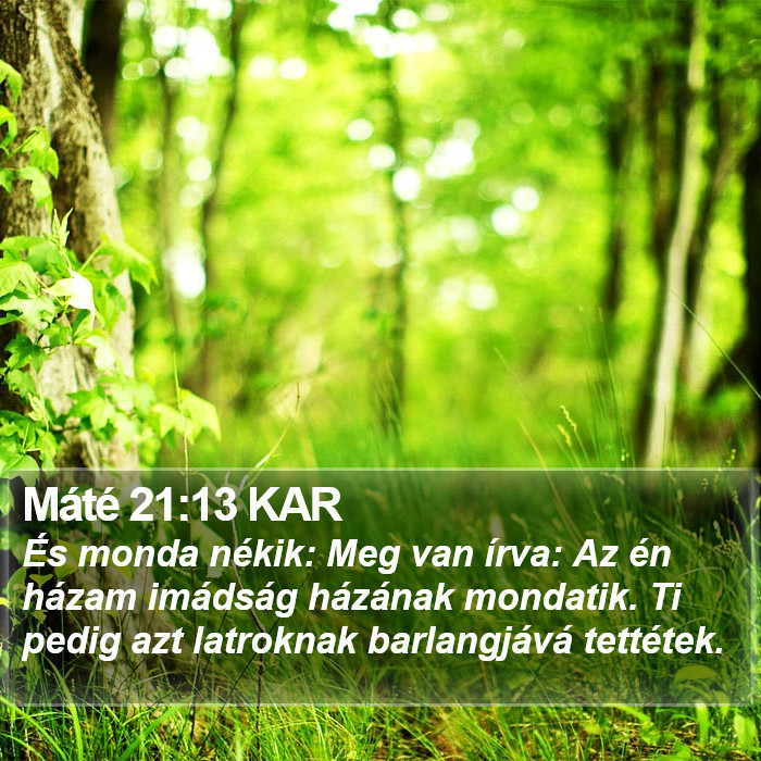 Máté 21:13 KAR Bible Study