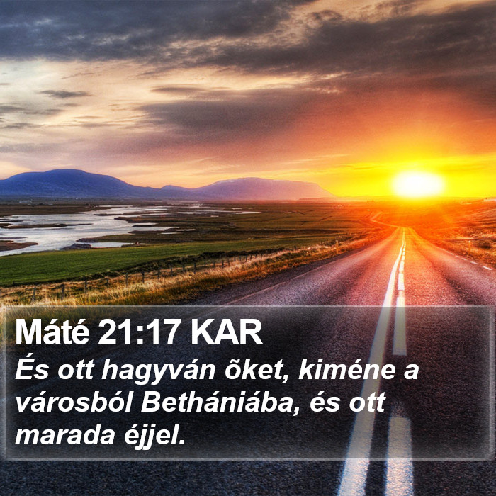 Máté 21:17 KAR Bible Study