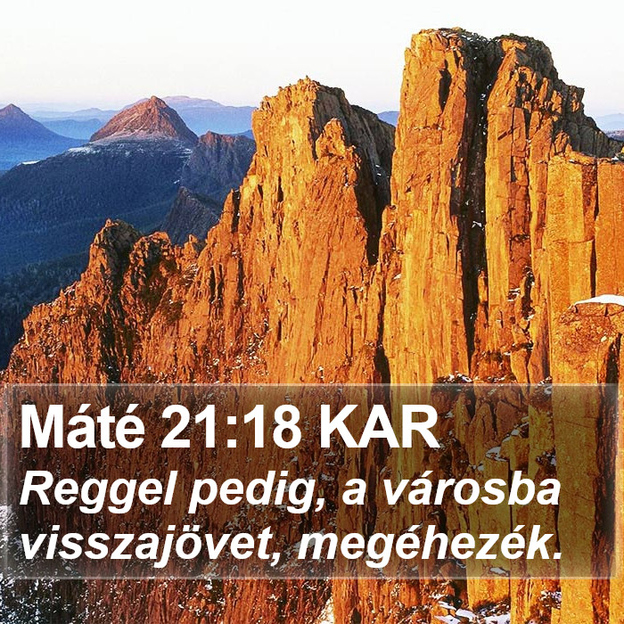 Máté 21:18 KAR Bible Study