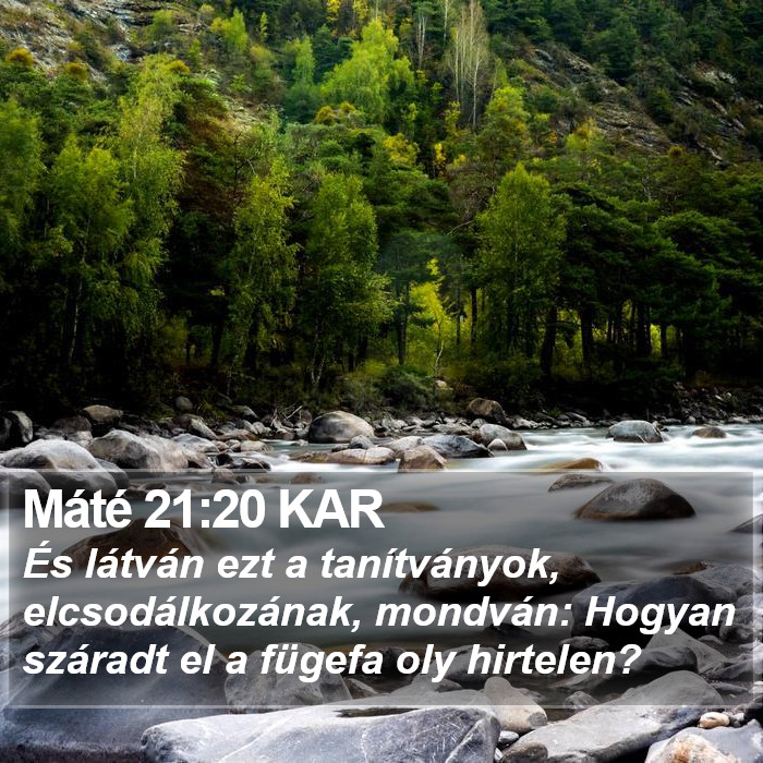 Máté 21:20 KAR Bible Study