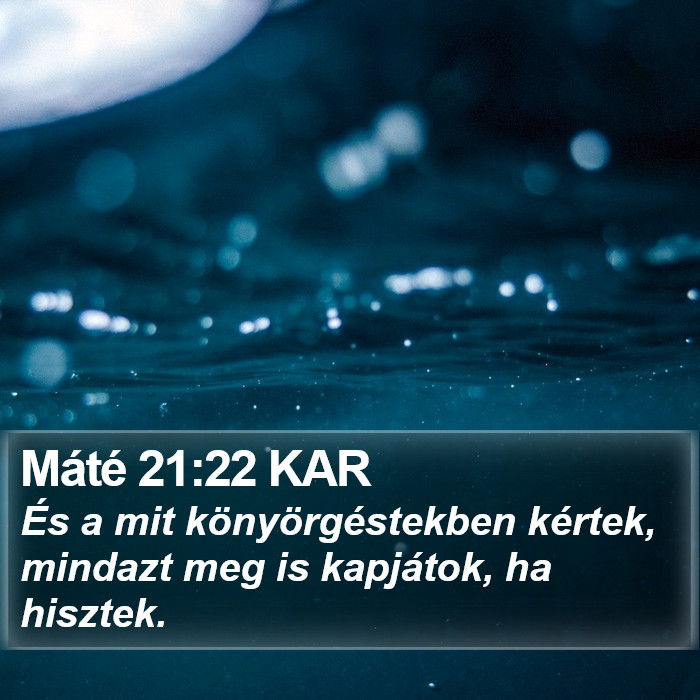 Máté 21:22 KAR Bible Study