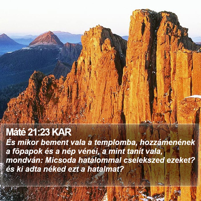 Máté 21:23 KAR Bible Study