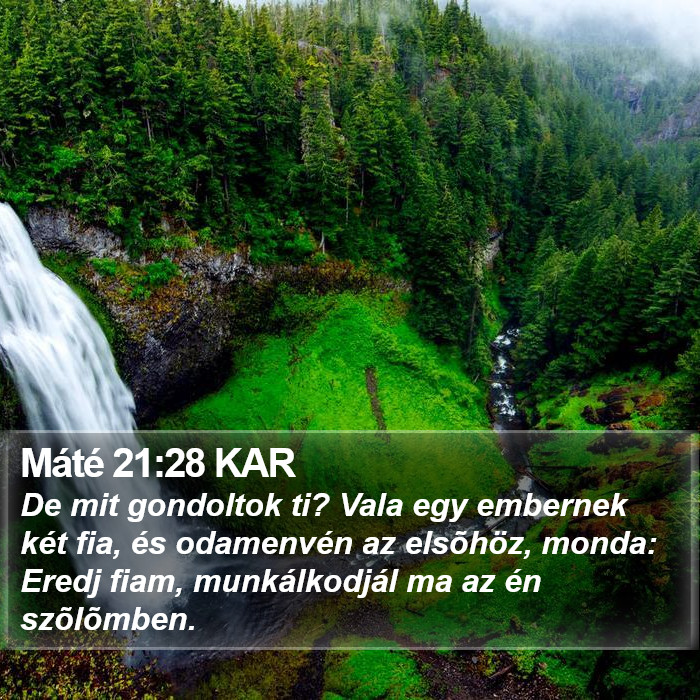 Máté 21:28 KAR Bible Study