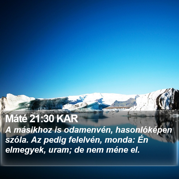 Máté 21:30 KAR Bible Study