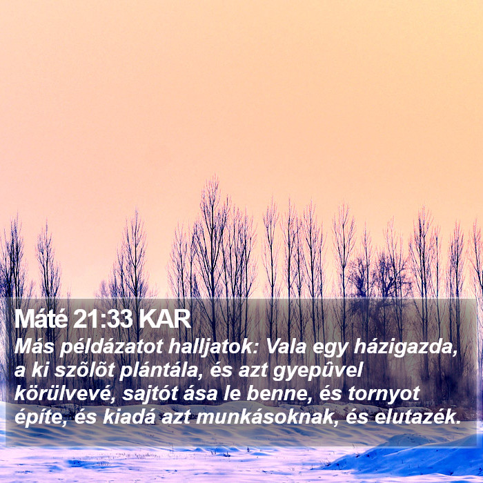 Máté 21:33 KAR Bible Study