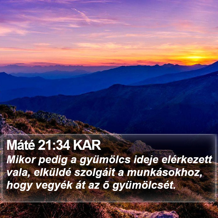 Máté 21:34 KAR Bible Study