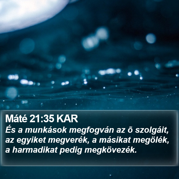 Máté 21:35 KAR Bible Study