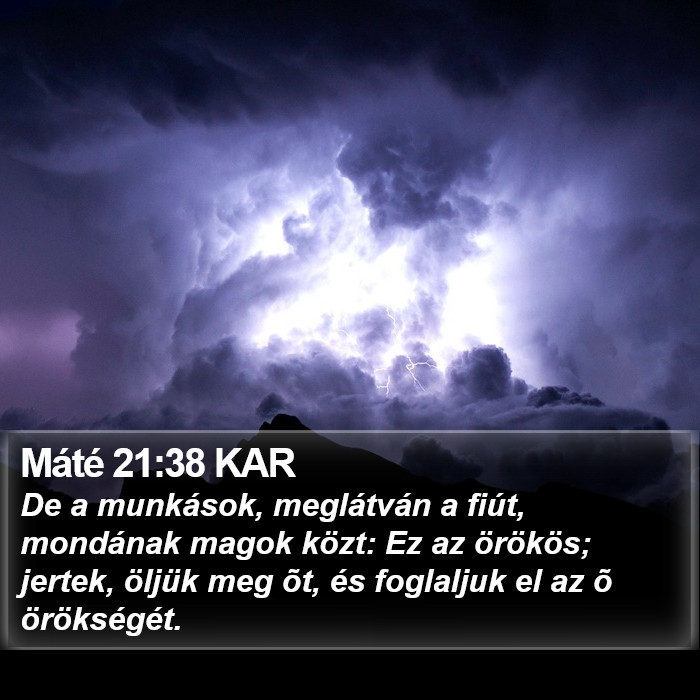 Máté 21:38 KAR Bible Study