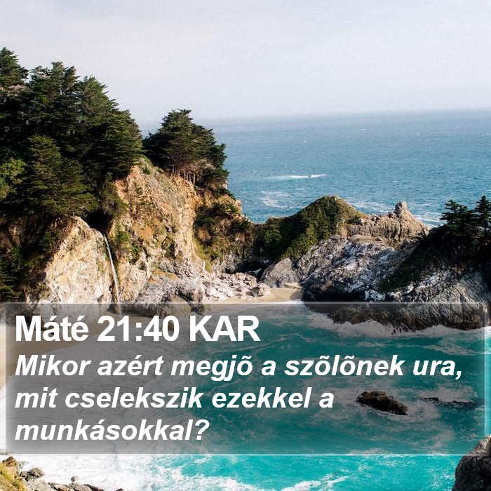 Máté 21:40 KAR Bible Study