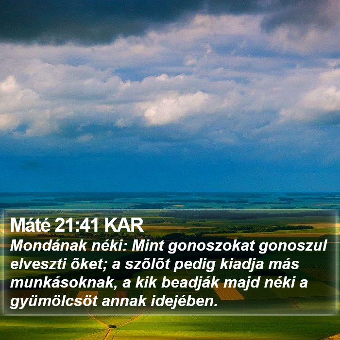 Máté 21:41 KAR Bible Study