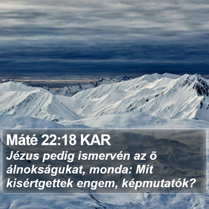 Máté 22:18 KAR Bible Study