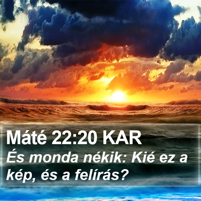 Máté 22:20 KAR Bible Study