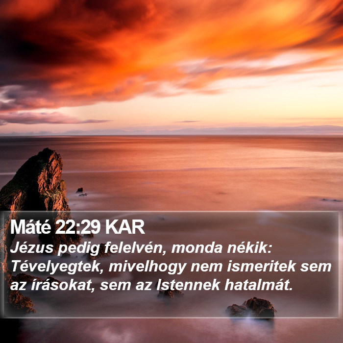 Máté 22:29 KAR Bible Study