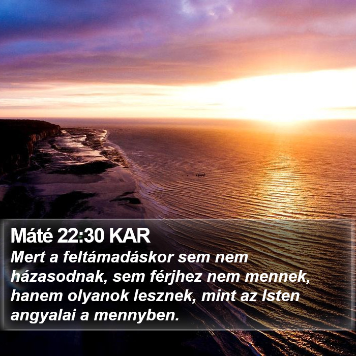 Máté 22:30 KAR Bible Study