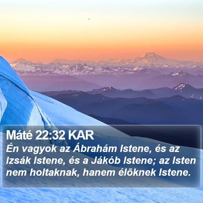 Máté 22:32 KAR Bible Study