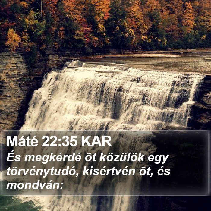 Máté 22:35 KAR Bible Study