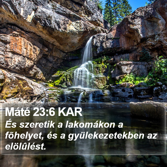 Máté 23:6 KAR Bible Study