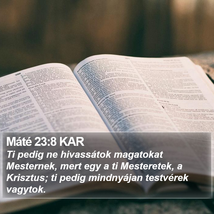 Máté 23:8 KAR Bible Study