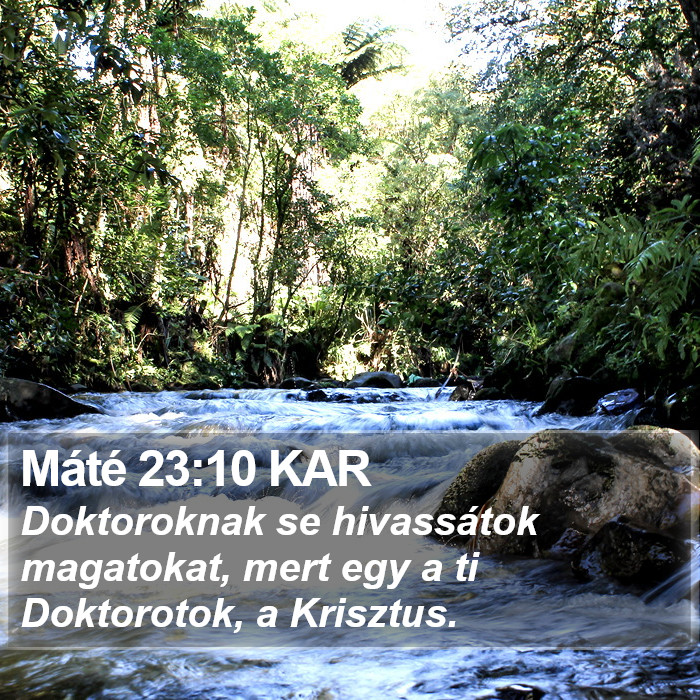 Máté 23:10 KAR Bible Study