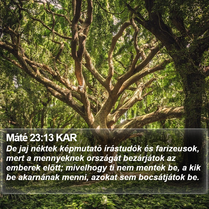 Máté 23:13 KAR Bible Study