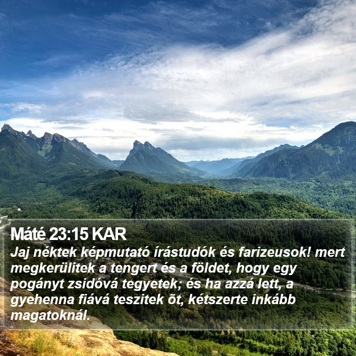 Máté 23:15 KAR Bible Study